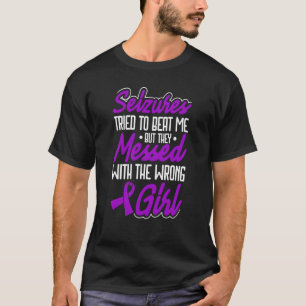 Epilepsy Warrior Purple Ribbon Epilepsy Awareness T-Shirt