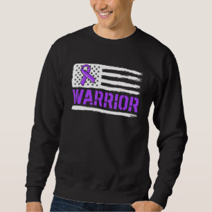 Epilepsy Warrior Ribbon Purple Epilepsy Awareness Sweatshirt
