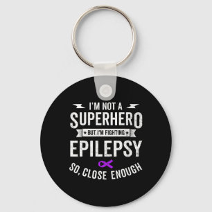 Epilepsy Warrior Survivor Awareness Support Purple Key Ring