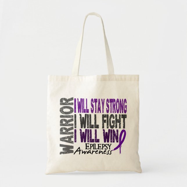 Epilepsy Warrior Tote Bag (Front)