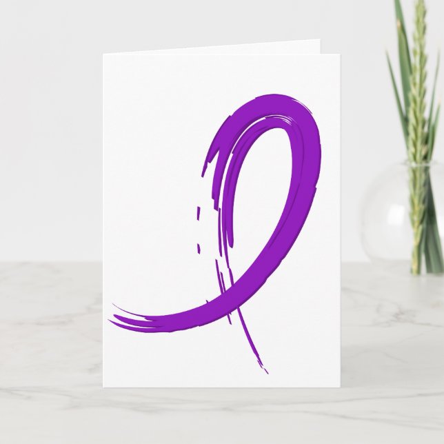 Epilepsy's Purple Ribbon A4 Card (Front)