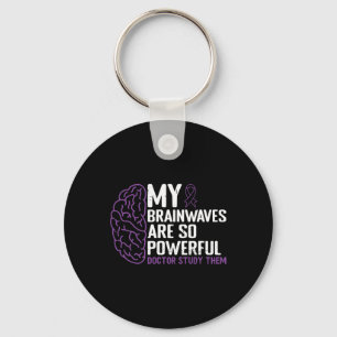 Epileptic Warrior and Purple Ribbon Epilepsy Awar Key Ring