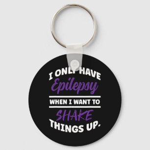 Epileptic Warrior and Purple Ribbon  Epilepsy Awar Key Ring