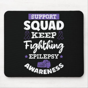 Epileptic Warrior and Purple Ribbon Epilepsy Awar Mouse Mat