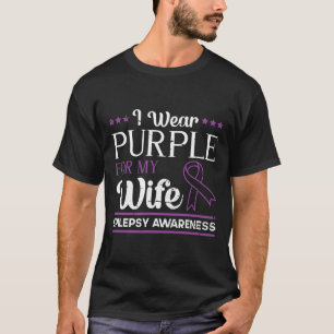 Epileptic Warrior and Purple Ribbon  Epilepsy Awar T-Shirt