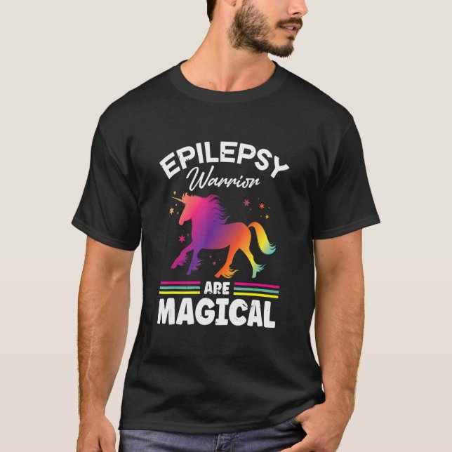 Epileptic Warrior & Purple Ribbon Epilepsy Awarene T-Shirt (Front)