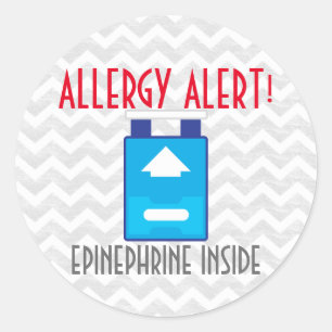 Epinephrine Allergy Alert Stickers