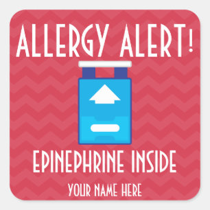 Epinephrine Allergy Alert Stickers