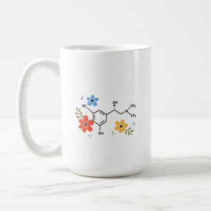 Epinephrine Molecule Floral Wildflower Neuroscienc Coffee Mug