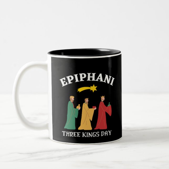 Epiphani Three Kings Day Two-Tone Coffee Mug (Left)