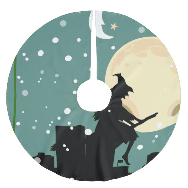 epiphany christmas befana brushed polyester tree skirt (Front)