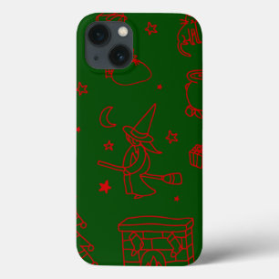 epiphany christmas witch befana green iPhone 13 case