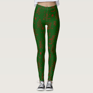 epiphany christmas witch befana green leggings