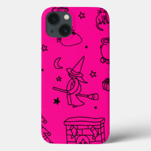epiphany christmas witch befana pink iPhone 13 case
