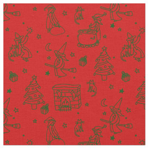 epiphany christmas witch befana red fabric
