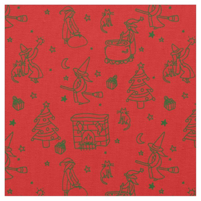 epiphany christmas witch befana red fabric (Close Up)