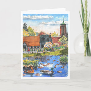 Epiphany Episcopal Church and duck pond, Seattle Card
