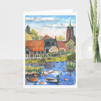 Epiphany Episcopal Church and duck pond, Seattle Card