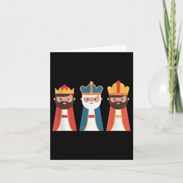 Epiphany Feliz Dia De Reyes Three Wise Men Happy H Card (Front)