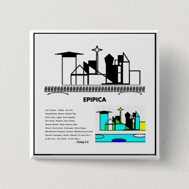 Epipica 15 Cm Square Badge (Front)