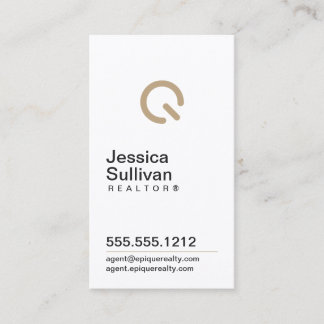 Epique White Modern Business Card