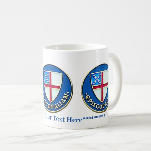 Episcopal Church TriCrest, Personalised Coffee Mug (Front Right)