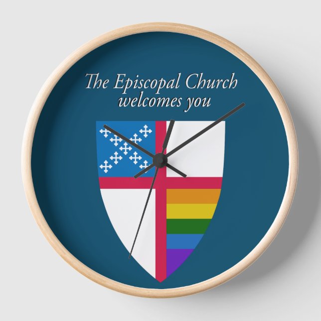 Episcopal Church Welcomes You LGBTQ Clock (Front)