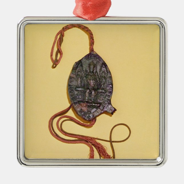 Episcopal seal belonging to Anthony Beck Metal Tree Decoration (Front)