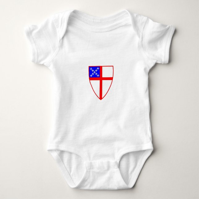 Episcopal Shield Baby Bodysuit (Front)