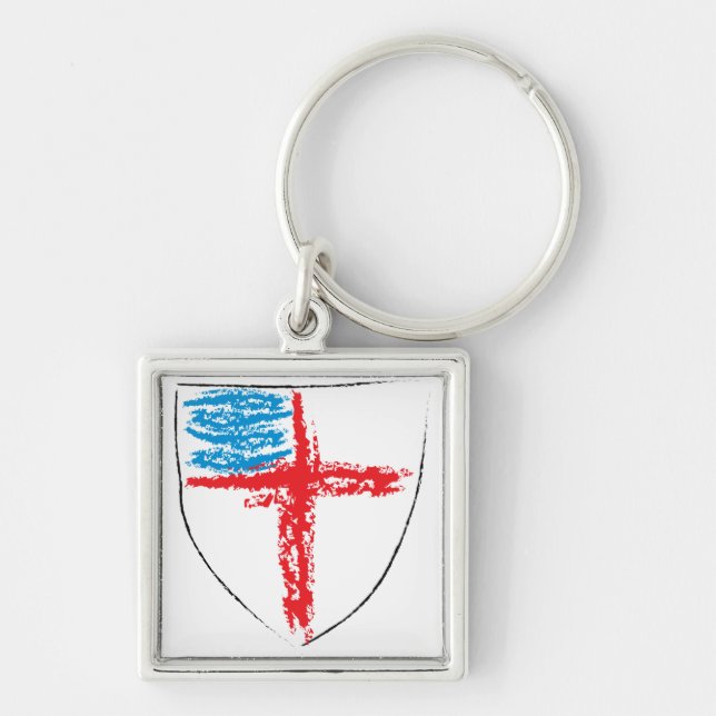 Episcopal Shield Key Ring (Front)