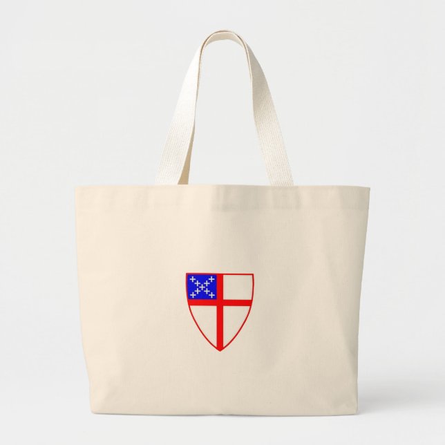 Episcopal Shield Large Tote Bag (Front)