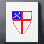 Episcopal Shield Plaque<br><div class="desc">Episcopal shield for members of the Anglican Church or Church of England. On some mugs it is combined with a representation of the Holy Spirit in stained glass by Tiffany Studios.</div>