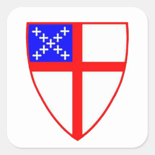 Episcopal Shield Square Sticker