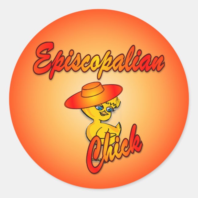 Episcopalian Chick #5 Classic Round Sticker (Front)