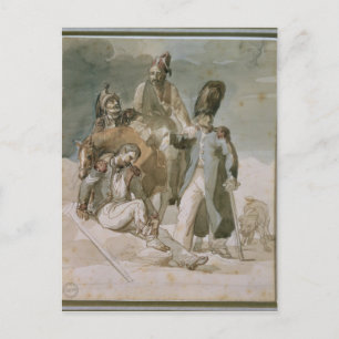Episode from Napoleon's Retreat Postcard