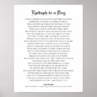 Epitaph to a Dog, Lord Byron Poem