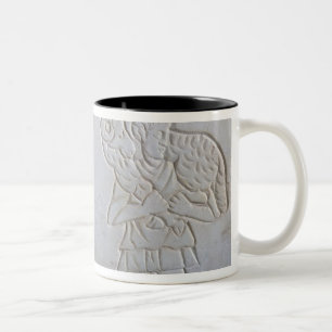 Epitaph with a relief of the Good Shepherd Two-Tone Coffee Mug