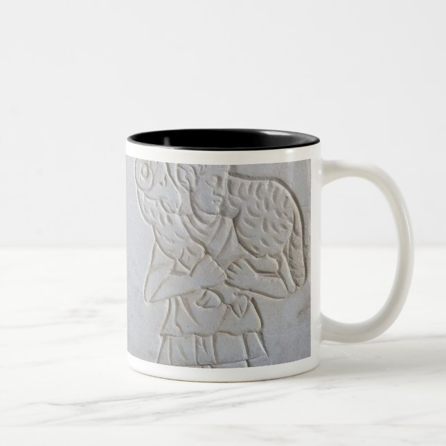 Epitaph with a relief of the Good Shepherd Two-Tone Coffee Mug (Right)