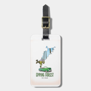 Epping Forest Essex England map Luggage Tag