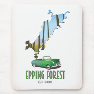 Epping Forest Essex England map Mouse Mat