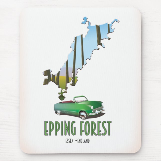 Epping Forest Essex England map Mouse Mat (Front)