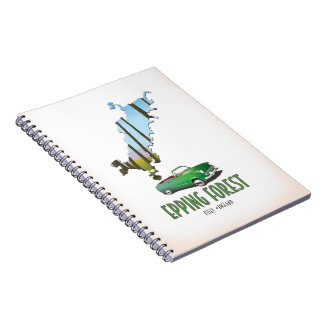 Epping Forest Essex England map Notebook