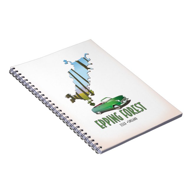 Epping Forest Essex England map Notebook (Right Side)