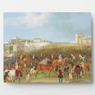 Epsom Races: The Race Over (oil on canvas) Plaque