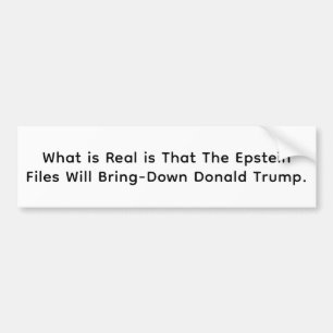 Epstein Brings-Down Trump Hankamer Artjunkhaus Fun Bumper Sticker