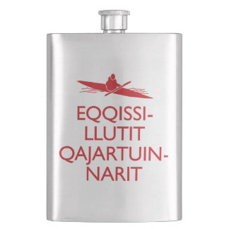 Eqqissillutit Qajartuinnarit (Keep Calm and Kayak) Hip Flask