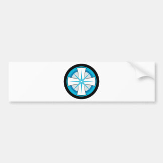 Equal Armed Blue Cross Bumper Sticker