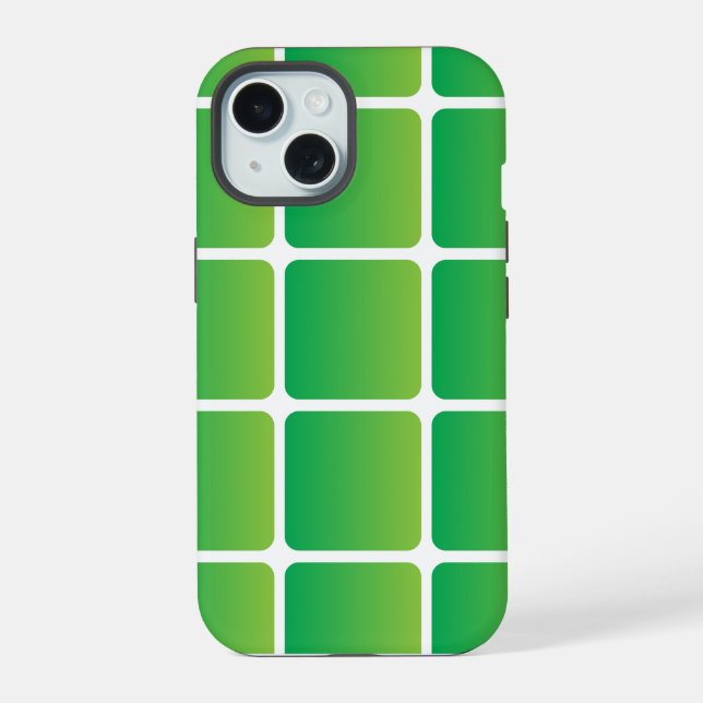 Equal Green Squares  iPhone 15 Case (Back)