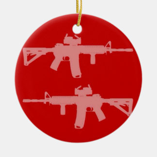 Equal gun rights ar15 ceramic tree decoration