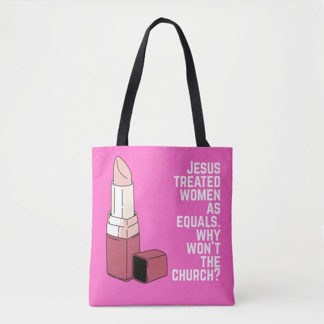 Equal in His Eyes – Christian Message Tote Bag (Front)
